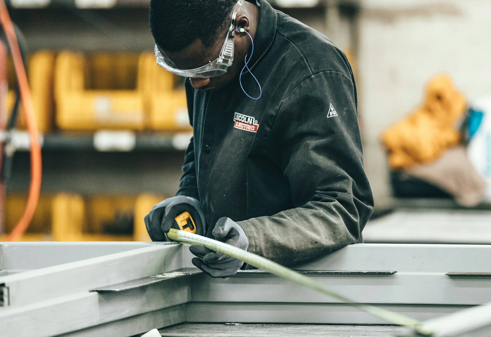 Construction supervisor reviewing plans.